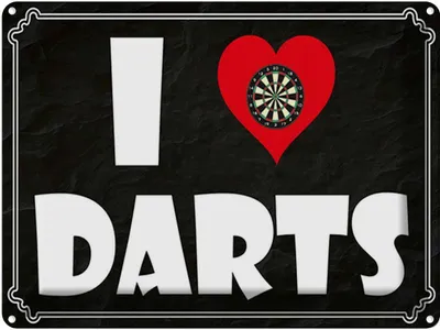 Produktbild von vianmo Blechschild 30x40 cm i Love Darts