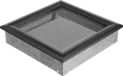 Produktbild von Lüftungsgitter Oskar 22x22 schwarz und silber