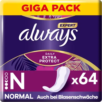 Produktbild von Always Extra Protect Slipeinlagen Normal 64 bestand