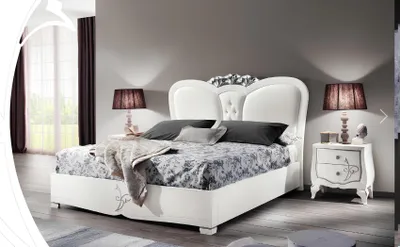 Produktbild von Schlafzimmer Bett Nachttisch Betten Luxus Bettrahmen Doppel Nachttische Set 3tlg