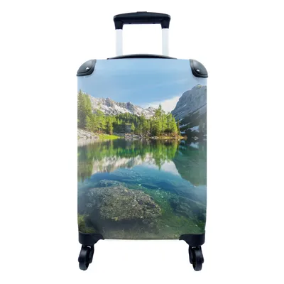 Produktbild von MuchoWow® Koffer Handgepäck Trolley Rollkoffer Kleine Reisekoffer mit 4 Rollen - Wasser - Berge - Felsen - Cabin Size < 55x40x23 cm & 55x40x20 cm - Fotokoffer - Kabinenkoffer - Boardgepäck - Reise-Box - Reisekoffer - Reisegepäck - Koffer mit Bild - Trolley für Kinder
