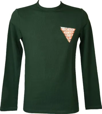 Produktbild von GUESS Herren-T-Shirt mit langen Ärmeln und Rundhalsausschnitt, schmale Passform, Stretch-Baumwolle, Artikel M2BI42J1314, US S - MEX/ES CH - UK 34 - EUR 46 - IT S - CAN P, Cotone 95%,Elasthan 5%