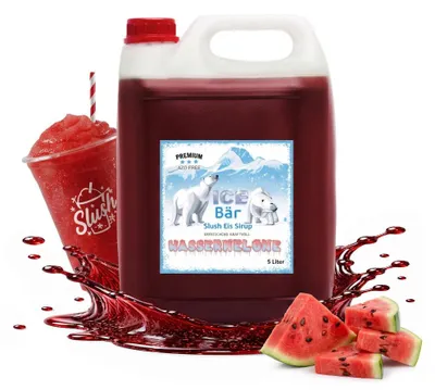 Produktbild von Ice Bär Slush Sirup Wassermelone 5 Liter 1:5 AZO frei ohne Glyzerin Konzentrat