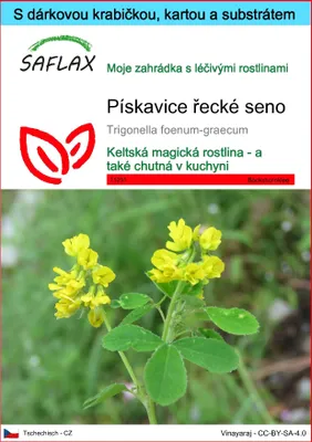 Obrázek produktu pro SAFLAX Dárková sada - pískavice řecké seno - Trigonella foenum-graecum - 100 Semena - S dárkovou krabičkou, přepravním štítkem, dárkovou kartou a pěstebním médiem