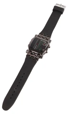 Produktbild von Binäre Uhr, Krabbenform, bunt, LED-Digitalanzeige, Silikonarmband, elektronisch, für Jungen und Herren