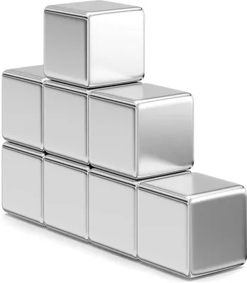 Immagine prodotto di Magneti al neodimio extra potenti 10 mm × 10 mm × 10 mm per frigoriferi, lavagne magnetiche e lavagne bianche (MC733)