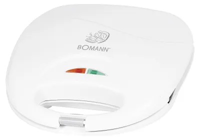 Produktbild von Bomann Sandwichmaker für 2 Sandwiches | antihaftbeschichteter Sandwichtoaster | Sandwich-Maker mit dreieckigen Sandwichplatten | ST 5016 CB weiß