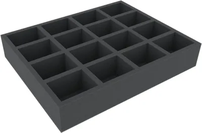 Produktbild von 60 mm Schaumstoffeinlage mit 16 Fächern für Miniaturen