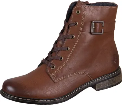 Image de Rieker Bottes à lacets - Marron Similicuir : Normal : 36 Taille : 36 Largeur : Normal