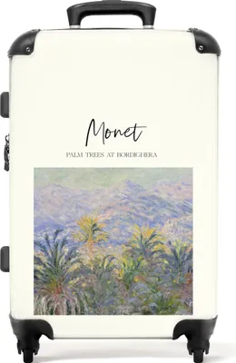 Produktbild von NoBoringSuitcases.com® Großer Koffer - Kunst - Monet - Landschaft - Alter Meister - Kombinationsschloss TSA - Hartschalen Trolley 4 Rollen - 72 liter - Reisekoffer - 66 cmKoffer Mittelgroß 67x43x25 cm, 72L,