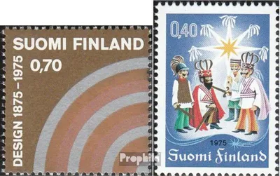 Produktbild von Briefmarken Finnland 1975 Mi 775,776 (kompl.Ausg.) postfrisch Kunstgewerbevereinigung