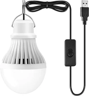 Image de Lampe LED de tente - rechargeable par USB - lot de 2 - lampes d'extérieur portables - avec crochet - alimentées par piles - blanc 6500 K + 3000 K