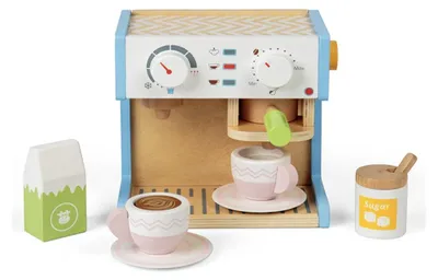 Produktbild von BigJigs Kaffeemaschine Holzspielzeug Küche Rollenspiel Kinder