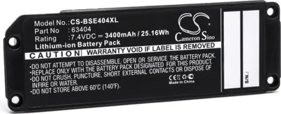Produktbild von vhbw Akku Ersatz für Bose 063404, 061386, 063287, 061385, 061834, 061384 für Lautsprecher Boxen Speaker (3400 mAh, 7,4 V, Li-Ion)