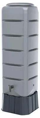 Produktbild von Regentonne grau STANDARD eckig 120 L inkl. Sockel und Hahn