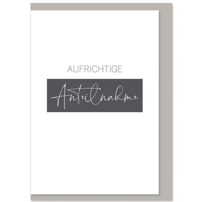Produktbild von KOMMA³ 04-104 Trauerkarte - inkl. Umschlag