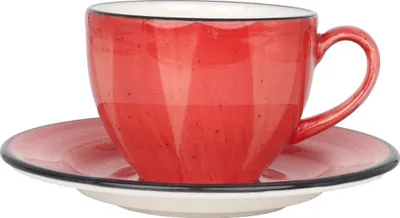 Image de Bonna Aura Passion - Tasses à thé et soucoupes - 230 cc - Porcelaine - Lot de 6