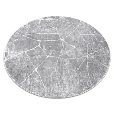 Produktbild von Modern MEFE Teppich  Kreis 2783 Marmor - Strukturell zwei Ebenen aus Vlies grau Grau rund 200 cm