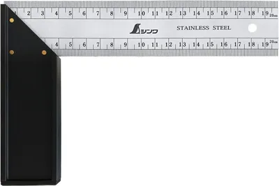Image de Shinwa | Équerre de traçage – angles précis de 90° et 45° pour le traçage