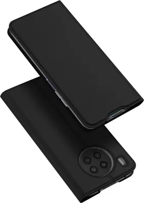 Produktbild von Buch Tasche DUX DUCIS kompatibel mit HONOR 50 LITE Handy Hülle Etui Brieftasche Schutzhülle mit Standfunktion, Kartenfach Schwarz
