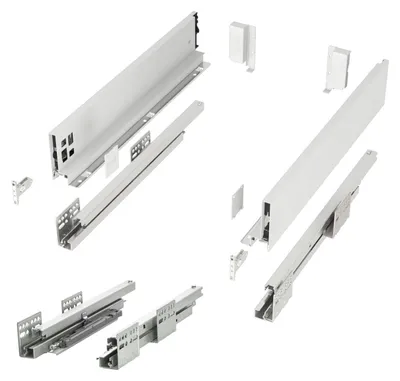 Produktbild von SOTECH Junker Slim Schubkastensystem mit Vollauszug – H 84 mm, 400 mm, weiß, SoftClose, Push-to-Open