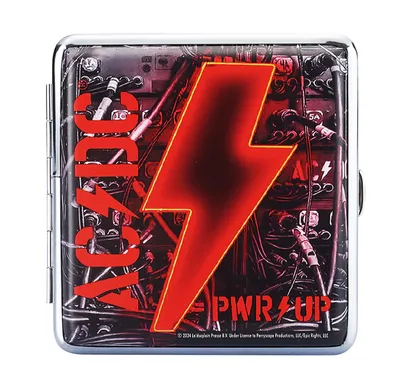 Produktbild von ZIGARETTENETUI "AC/DC" für 20 Zigaretten aus Metall Leder Glanz Zigarettenbox Zigarettendose Box Dose Hardcase Etui Case 81 (Motiv-1)
