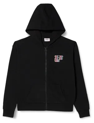 Produktbild von FILA Mädchen STRALEN Graphic Logo Hooded Sweat Kapuzenjacke, Black, 158/164