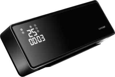 Produktbild von Keramik Wandheizung mit Fernbedienung LED-Display Keramik-Wandheizlüfter Timer Lüfterfunktion Oszillation 2000W bis zu 20 m2 Schwarz