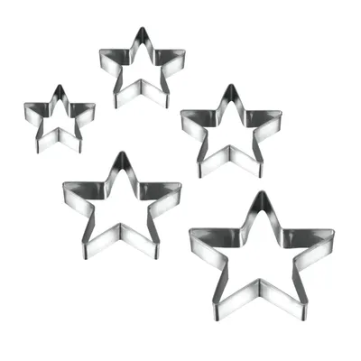 Produktbild von Metaltex Ausstecher 5er-Set, sternförmig, aus rostfreiem Edelstahl