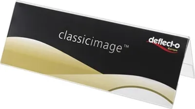 Produktbild von Tischnamensschild A5 Querformat transparent Packung mit 12 Stück