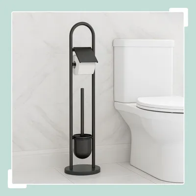 Immagine prodotto di Portarotolo e scopino in acciaio inox