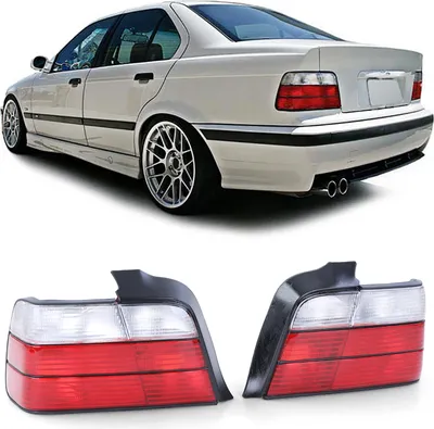Immagine prodotto di Fanali posteriori rossi trasparenti per BMW Serie 3 E36 Berlina dal 1990-1998