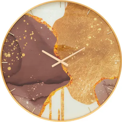Image de FURNLUX Horloge Glotzend Gold 5cm / Couleur principale : Or / Dimensions : 5 x 80 x 5 cm