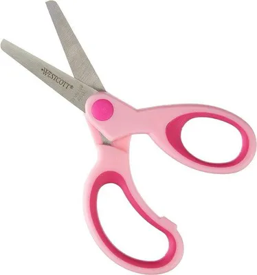 Immagine prodotto di Forbici per bambini per destrimani, 13 cm, punta arrotondata, rosa, plastica