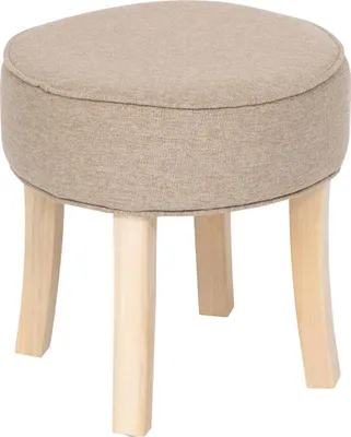 Produktbild von Weicher Polsterhocker ADRIEL für Schminktisch, Ø 35 cm