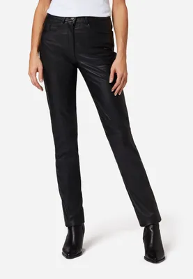 Produktbild von Damen Lederhose Lederjeans Ricano 9809 – Schwarz / L
