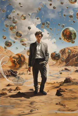 Produktbild von Wallario selbstklebendes Poster - Reflektionen der Zeit, Größe: 61 x 91,50 cm
