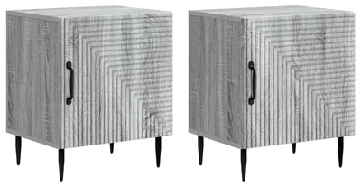 Immagine prodotto di vidaXL, comodini, 2 pezzi, grigio Sonoma, 43 x 34,5 x 50 cm, materiale composito in legno