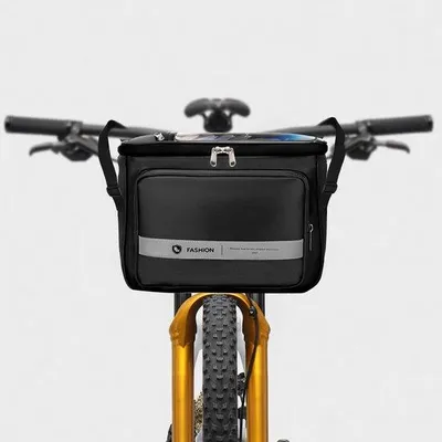 Image de Sacoche de selle imperméable pour vélo, 7 L, réfléchissante