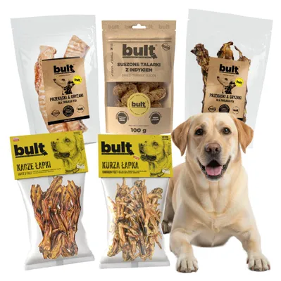 Produktbild von Bult | Kauartikel Natürlich für Hunde - 500g - Mix Ausgeschmäckern - für Starkegelenke - 5 Stück