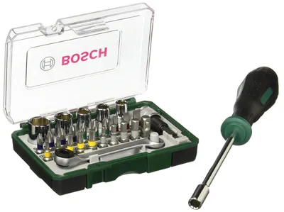 Immagine prodotto di Bosch Bit- und Ratschenset 28tlg. mit Bithalter-Schraubendreher 2607017331 (2607017331)