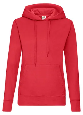 Image de Fruit of the Loom - Sweat à capuche « Classic » pour femmes FK2708 (XS) (rouge)