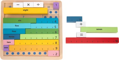 Immagine prodotto di Tavola matematica in legno Tooky Toy Imparare a contare