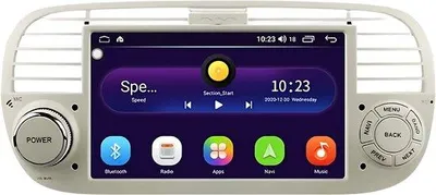 Immagine prodotto di Autoradio con Bluetooth e CarPlay per Fiat 500 (2007-2015) – Compatibile con Apple e Android – Impianto stereo con sistema di navigazione – Memoria da 1 GB/16 GB – Display da 7 pollici