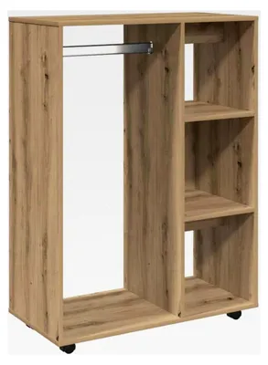 Produktbild von Kleiderständer Artisan-Eiche 80x40x110 cm Holzwerkstoff, Garderobenständer, offener Kleiderschrank, Schlafzimmerregal