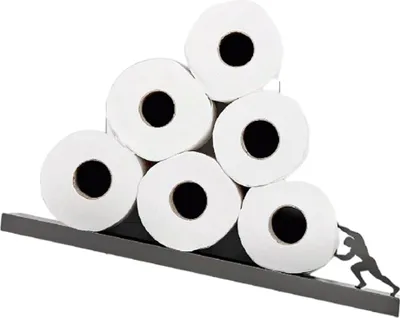 Produktbild von Schwebendes Regal, Toilettenpapierhalter, moderner Wandhalter, Organizer für Rollen, Taschentücher, Valentinstagsgeschenk