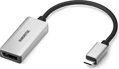 Produktbild von USB C auf Display Port Adapter Kabel - Marmitek - Thunderbolt 3 verbinden zu Displayport - Schliessen Sie Ihre MacBook/Chromebook auf EIN Projektor oder Bildschirm an - USBC Wandler