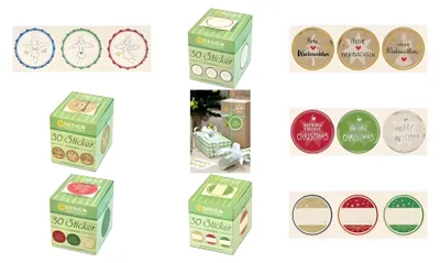 Produktbild von Avery 56827, Papier, Mehrfarbig, Permanent, Weihnachten, 38 mm, 38 mm