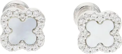 Produktbild von Mabina Damen Ohrstecker 925 Silber 563927 Zirkonia, Perlmutt