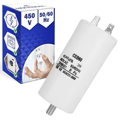 Startkondensator für Waschmaschine, 40 µF, 450 V